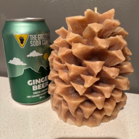 Beeswax Pine Cone Candle - Picture 2 of 4